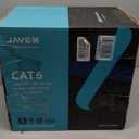 JAVEX 23AWG CAT6 Ethernet Cable Wire UL Certified [1000 Feet/305M] Made in Taiwan Solid Bare Copper 600MHz, PoE++ up to 100W, ETL Listed, TAA Compliant, UTP Ethernet Bulk Cable, Blue