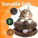 2 x Kitty Curls Twisty Paws Cat Toys - Foldable Accordion Honeycomb Magic Organ Cat Scratching Pads - Interactive Toy with Scratcher Pad & Ball for Indoor Cats (1pcs)