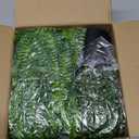 Der Rose 4Pcs Fake Plants Hanging Artificial Ivy Vine Faux Eucalyptus Hanging Plants, Boston Fern, String of Pearls for Living Room Bedroom Boho Wall Shelf Indoor Outdoor Decor (Black Pots-4pcs Green)