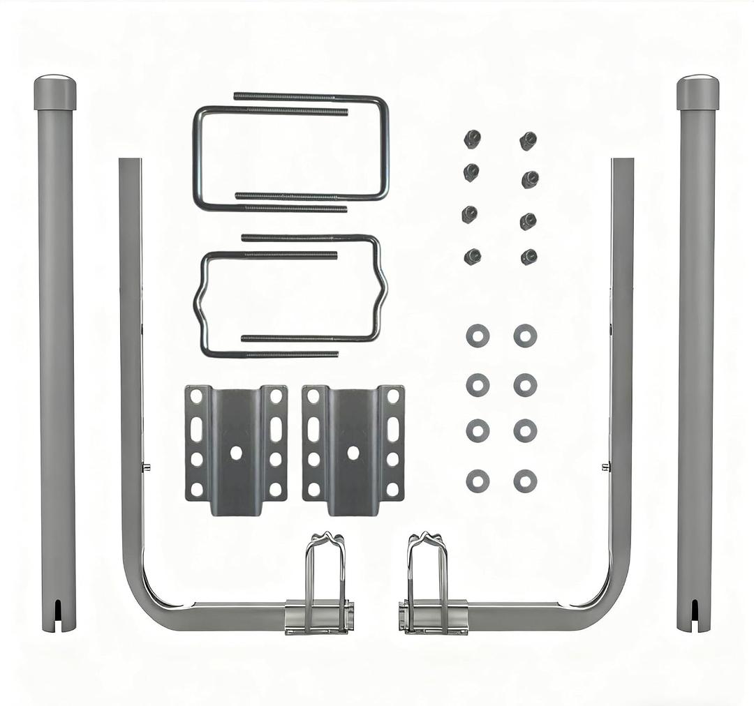 Boat Trailer Guide-ons, 40"/48" Adjustable, 2PCS Rustproof Electro-Galvanized Steel Trailer Guide ons, Trailer Guides with PVC Pipes, for Ski Boat, Fishing Boat, Sailboat Trailer