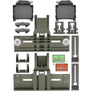 [13 Pack] Upgraded W10350375 Dishwasher Top Rack Parts and W10195372 W10195373 Adjuster Housing for Whirlpool Kenmore Dishwasher Parts WDT730PAHZ0 WDTA50SAHZ0 WDT750SAHZ0 WDT970SAHZ0 Upper Rack Parts