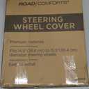 Road Comforts Leather Steering Wheel Cover - Made with PVC Leather - Anti-Slip, Universal Fit 14 1/2 inches to 15 inches - Pink