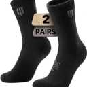 Alpaca Wool Midweight Micro Crew Socks Moisture Wicking Anti-blister Merino Hiking Breathable Cushioned Work (Medium, Classic Black)
