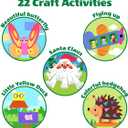 Toddler Scissor Skills Activity Book, Fun Arts and Crafts for Kids 4-6, Preschool Learning Toys Fine Motor Skill Cutting Art kit, 2 Safety Scissors, Birthday Gifts for Girls & Boys Ages 3, 4, 5, 6, 7 (green)