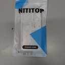 NITITOP Compatible with iPhone 16 Pro Case Cute Durable Lily Flower Floral Butterfly Pattern for Women Girls Color Frame Slim Shockproof Protective Phone Cover - White