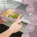 2-Pack Glass Food Storage Containers with Tempered Lids (21.3oz/2.7cup) - Airtight Snap Lock, Microwave & Oven Safe (-4~ 950F), Freezer to Baking Dish, BPA-Free, Gift Box (Pink)