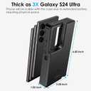 ZEROLEMON Battery Case for Galaxy S24 Ultra 10000mAh, 18W Fast Phone Charging Power to Galaxy S24 Ultra, ZeroShock Extended Charger Case Cover for The S24 Ultra - Black