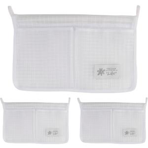 Refrigerator Door Organizer Set Fridge Hanging Mesh Bag for Kitchen Storage Bag Household Sundries Sorting Bag (White) 3 Pcs