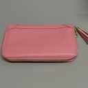 Easyoulife Credit Card Holder Wallet Womens Zipper Leather Case Purse RFID Blocking (Pink)