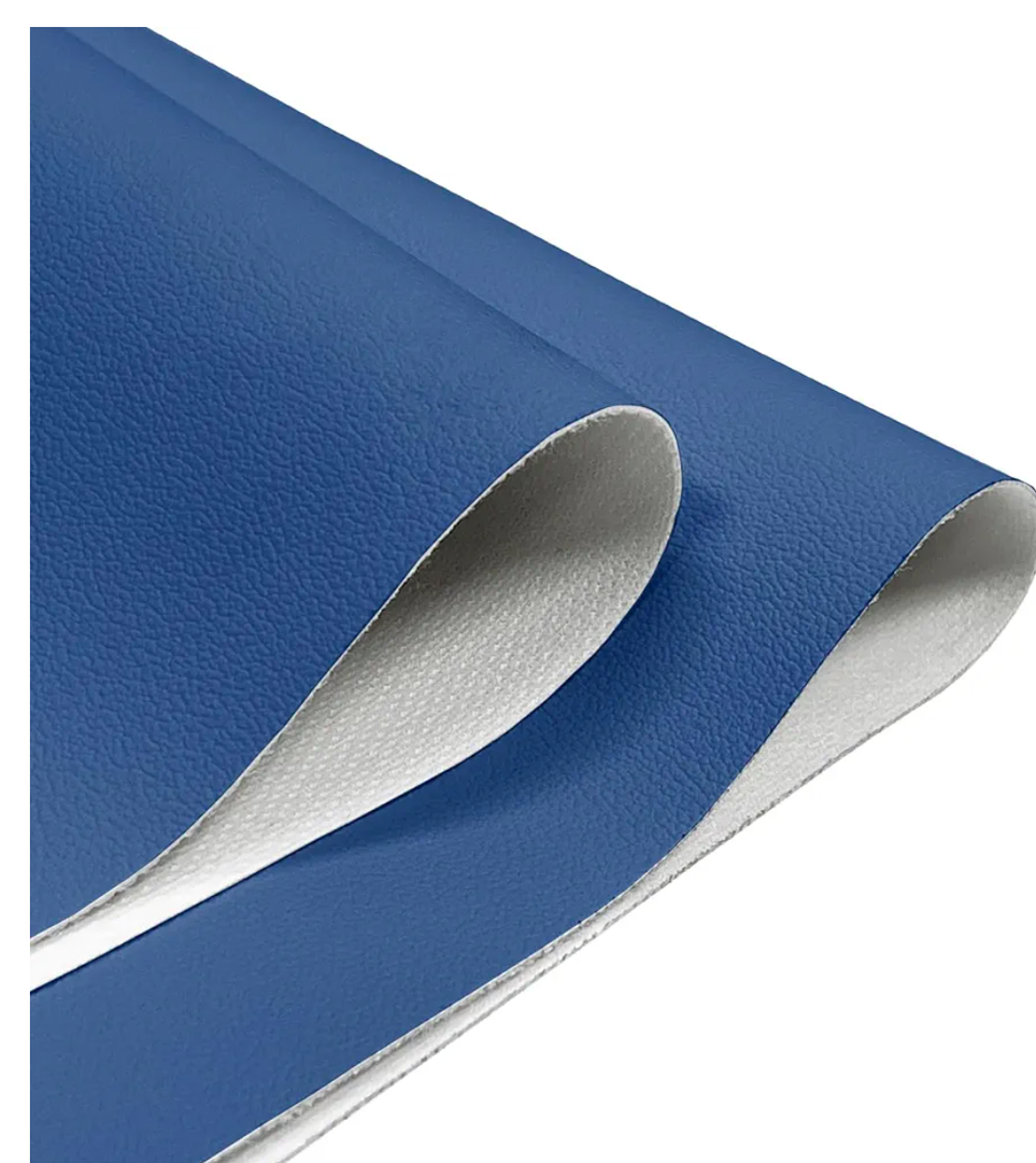 Faux Leather Fabric,54"x72" Thick Durable Synthetic Upholstery Leather Vinyl, Soft Smooth Waterproof, Durable,Replacement Renovate for Wallets, DIY Projects, Furniture, Car Seats 2 Yards-Blue