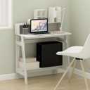 Furinno Simplistic A Frame Computer Desk, Regular, White, 32 Inches