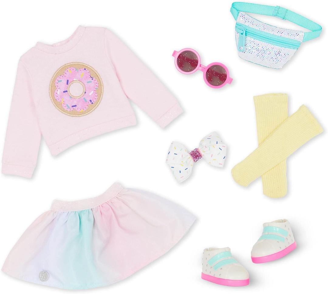 Glitter Girls  14-Inch Doll Clothes  Colorful Doll Clothes & Sunglasses  Pink Sweater, Skirt, Fanny Pack & More 3+ Years  Sweet Sprinkles