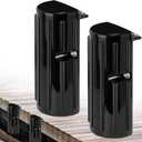 Dock Bumper Fender,Boat Dock Bumpers for Edge or Side,Marine Fender Guard,Vertical Protection,Durable Construction,Includes Mounting Hardware,2 Pack-Black