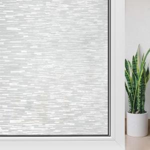 Haton Window Privacy Film, Frosted Glass Static Cling Sun Heat Blocking Window Clings, Frosting Opaque Coverings Stickers Tint for Home Office Door, Non Adhesive, White 35.4" x 78.7"