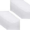 8.5 x 11 Clear Letter Sized Plastic Envelopes Document File Storage Holder 20 Pack Hook Loop Closure