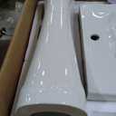 20"x17" Small White Porcelain Pedestal Sink 1 Hole for Bathroom, 20"x17"x32"H