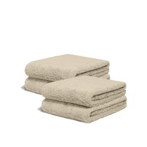 Italic Serene Ultraplush Cotton Washcloth Towel Set, 4 Face Towels, Sand, Soft & Absorbent, 800GSM, 100% Cotton, Heavy Duty, Resort Grade Towels (Sand)