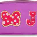 Initial Letter Mouse Bow Fanny Pack, Cute Christmas Birthday Gifts for Girl Daughter Women Waterproof Crossbody Bag for Girls, Personalized Belt Bag for Park Travel, J