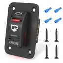 Joinfworld 3 Way Bilge Pump Rocker Switch Waterproof 12V 24V 4Pin 20A SPDT Auto/Off/Manual Bilge Pump Switch Panel with LED Light for Boat Automotive Vehicles Marine