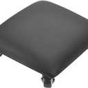 Low Height Rolling Stool Low Roller Seat PU Leather Square Roller Seat Stool Low Rolling Chair for Home Office Fitness Garage (Black)