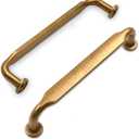 10 Pack 5 Inch(128mm) Antique Brass Cabinet Pull Vintage Kitchen Cabinets Handles Cabinet Hardware for Cupboard Handles Retro Kitchen Pulls for Cabinets Drawer Pulls