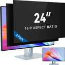 IPROKKO [2-Pack] 24 Inch Computer Privacy Screen Filter for 16:9 Widescreen Monitor, Removable 24inch Anti Blue Light Glare Privacy Shield, Anti Spy Security Protector for Hp Dell Asus Acer Samsung