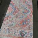 Vhong Washable Area Rugs Boho Vintage Neutral Modern Pink 8x10 Non Slip Large Carpet for Living Room Dining Room Bedroom