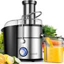 KOIOS 1300W Centrifugal Juicer Machines, High Juice Yield Juice Extractor with 3 inch Wide Feed Chute, Full Copper Motor & Titanium-Plated Filter, Easy Clean, 3 Speeds, BPA Free, Stainless Steel