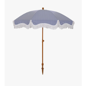 HERA'S PALACE 7ft Heavy Duty Beach Umbrella with Sand Anchor, Fringe Umbrella for Sand, UV 50+, Patio Umbrella with Tilt Pole for Garden Pool Backyard