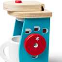 Melissa & Doug 11-Piece Brew and Serve Wooden Coffee Maker Set - Play Kitchen Accessories Pretend Play Kitchen Accessories Kids Coffee Maker Set for Girls and Boys