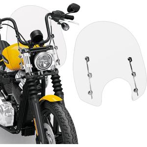 Motorcycle Windshield Motorcycle Windscreen Fit for Harley Softail Street Bob FXBB FXBBS Standard FXST Low Rider FXLR Rocker FXCW Dyna Super Glide FXD(Clear)