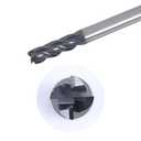 1/4'' Carbide Square Nose End Mill, 4 Flute CNC Milling Bits Set for Steel, Aluminum, Copper & More, HRC55, AlTiN-BlackNano Coating, 1Pc