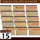 2 x Large Teacher Desk Calendar 2026-2027 Monthly Office Desktop Calendar 18 Month January 2026-June 2027 With Holiday Desk Planner Stickers 1711 Inches for Classroom Home