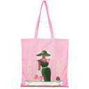 cahduenx Sorority Gifts Tote Bag for Women, Pink Canvas Reusable Grocery Bags for Shopping Travel Work Daily Use