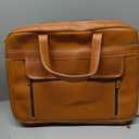 HLC 16 inch Full Grain Leather Briefcase messenger shoulder bags for men and women (tan, 16 inch)Full Grain Italian Leather Briefcase for Men Top Choice Gifts Handcrafted Laptop Bag with Multiple Compartments, 