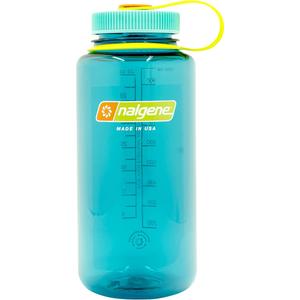 Nalgene Sustain Tritan BPA-Free Water Bottle Made with Material Derived from 50% Plastic Waste (using ISCC certified mass balance), 32 OZ, Wide Mouth, Cerulean