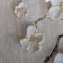 ZDFFDZ Large Minimalist White Flower Plant Canvas Wall Art, 48"L x 24"W