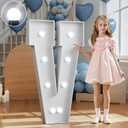 Marquee Letters 3 Feet Tall Large Light Up Letters Decorations Wedding Engagement Proposal White Party Decorations Marry Me Sign Big Cardboard Backdrop V