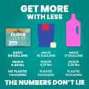 Uncle Todd's Ultra Concentrated Floor Cleaner For Mopping: 60 Natural, 100% Dissolvable Sheets for Mopping  Hardwood & Wood Floor Cleaner with Filth-Fighting Enzymes, Plastic-Free Packaging