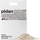 pidan Mix Cat Litter,Tofu Cat Litter with Bentonite,Absorbent and Fast Drying,Flushable Tofu Litter,Selected Quality Pea Dregs,5-Fold Water Absorption,Strong Clumping (5.3lb/Bag1bag)