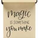 Roller Kraft Paper Roll Display, Wall Decor, Art Wall Mount, Kitchen Decor, Farmhouse Decor - (1) Kraft Paper Roll Included (8 Inch, Black)