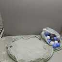 Wilhunter Baby Ball Pit for Toddler with 50 Balls, Kids Pop Up Play Tent for Girls, Princess Toys Gifts for Children Indoor & Outdoor Playhouse (Celadon: Gray/White/Babyblue, 109x90cm/50 Balls)