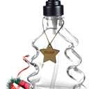 Christmas Tree Soap Dispenser, Glass Soap Dispenser with Black 304 Rust Proof Pump, Christmas Tree Shaped Great for Xmas Decor, Hand Soap, Dish Soap, Kitchen, Bathroom