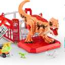 Robo Alive Dino Escape, Robotic Light Up, Vehicles with Firing Weapons, Storable, Giftable, Ages 3+ by ZURU, Small to Medium