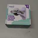 Door Lever Lock (3 Pack) Prevents Toddlers from Opening Doors. 3.25" L * 1.5" W * 4.5" H Easy One Hand Operation for Adults. Durable ABS with 3M Adhesive Backing. Simple Install, No Tools Needed.