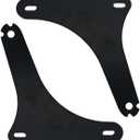 Adjustable Driver/Passenger Seat Backrest Component:Fixed Mounts (Fat Boy 01-07/Deluxe/Heritage 00-17 (Black))