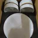 12 Pieces Porcelain Dinnerware Set, Modern Serving Plates and Bowls Sets, Premium White Dishes Set for 4, Chip and Scratch Resistant Dishware Sets Kitchen Dish Dining Ware Tableware Set, White