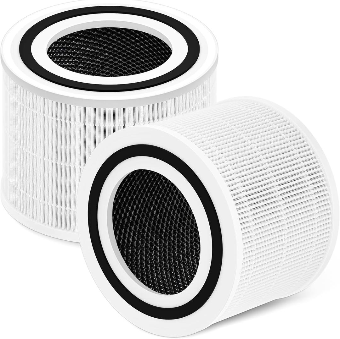 Core 300 Replacement Filter for LEVOIT Core 300S and Core 300-P Air Purifier, 3-in-1 H13 True HEPA Filter Replacement, Compared to Part # Core 300-RF, 2 Pack, White, By Improvedhand Core 300 Replacement Filter for LEVOIT Core 300S and Core 300-P Air Purifier, 3-in-1 H13 True HEPA Filter Replacement, Compared to Part # Core 300-RF, 2 Pack, White, By Improvedhand