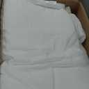 National Allergy Premium 100% Cotton Duvet Comforter Protector - Full/Queen Size - 86" x 86" - White - Breathable 300 Thread Count Hypoallergenic Cover - Zippered Encasement - Bedding Linen