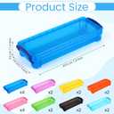 Glenmal 20 Packs Plastic Pencil Box Stackable Pencil Case Bulk Crayon Box with Snap Tight Lid Plastic Brush Painting Storage Organizer for School Office Home Supplies (Vibrant)